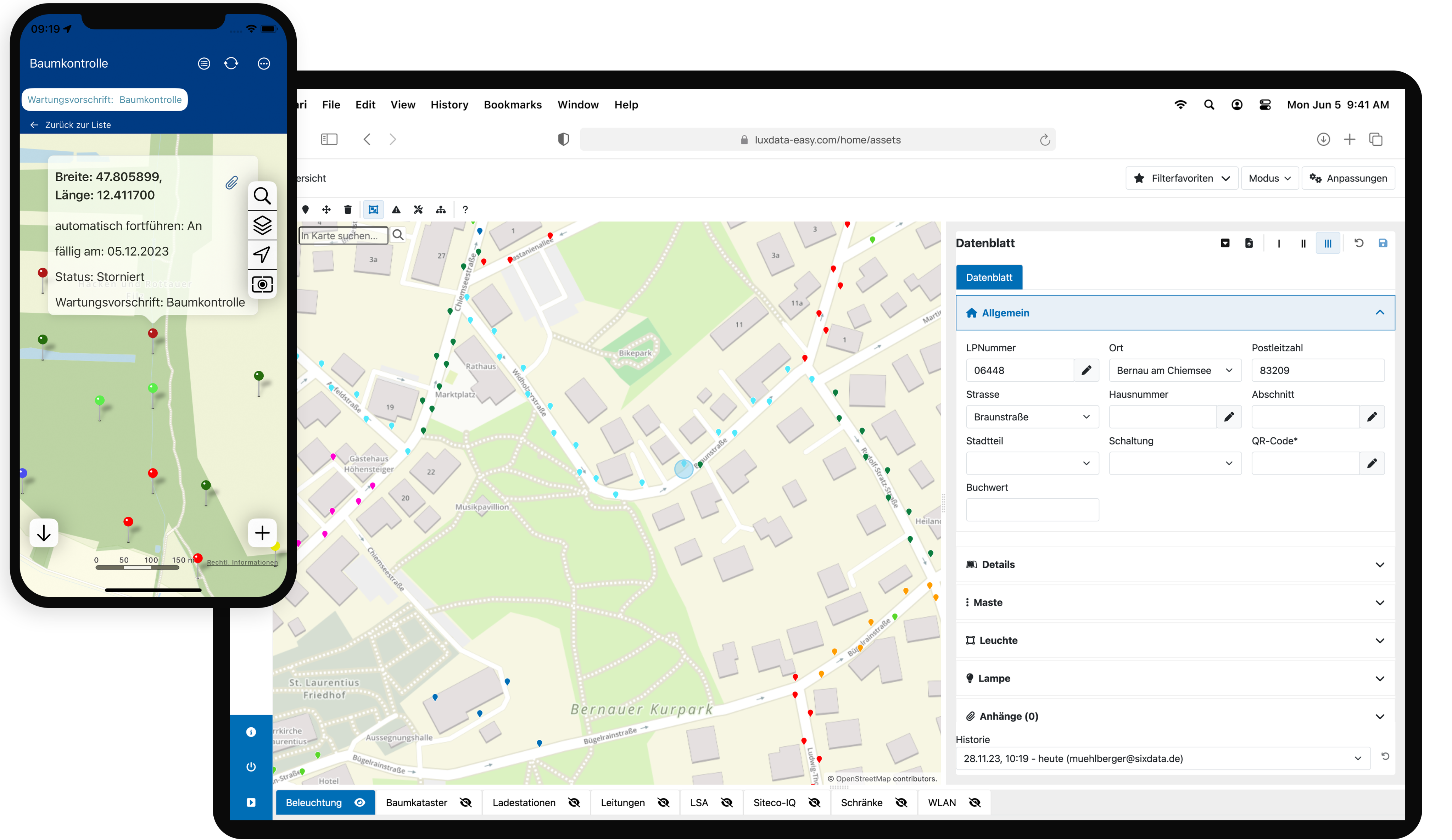 luxData.easy – Asset Management on Tablets and Smartphones